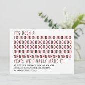 Grappig dat het al lang geleden is dat het eindeli feestdagenkaart (Staand voorkant)