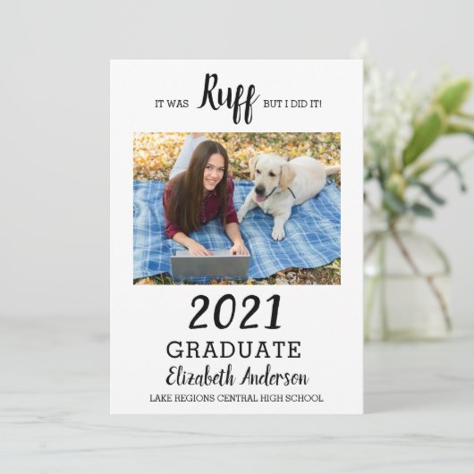 Grappig dat het de ruff-klasse van 2021 Afstuderen Aankondiging (Staand voorkant)