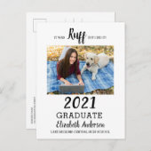 Grappig dat het de ruff-klasse van 2021 Afstuderen Uitnodiging Briefkaart (Voorkant / Achterkant)