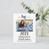 Grappig dat het de ruff-klasse van 2021 Afstuderen Uitnodiging Briefkaart (Staand voorkant)