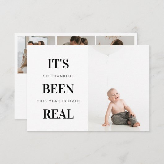 Grappig dat het echte foto kerst Kaarten zijn gewe (Voorkant / Achterkant)