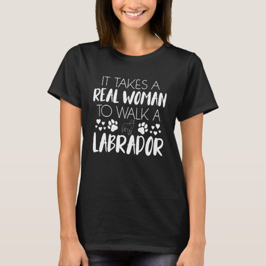 Grappig dat het een echte vrouw is die een labrado t-shirt (Voorkant)