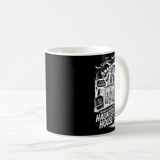 Grappig dat het een schreeuw is, we durven je de h koffiemok (Voorkant rechts)