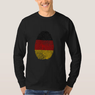 Grappig dat het in mijn DNA-Duitse vlag Fingerprin T-shirt