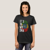 Grappig dat het in mijn DNA Ethiopia vlag Fingerpr T-shirt (Voorkant volledig)