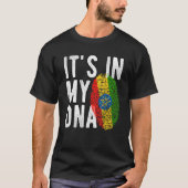 Grappig dat het in mijn DNA Ethiopia vlag Fingerpr T-shirt (Voorkant)