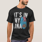 Grappig dat het in mijn DNA Fiji vlag Fingerprint  T-shirt (Voorkant)