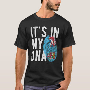 Grappig dat het in mijn DNA Fiji vlag Fingerprint  T-shirt
