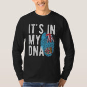 Grappig dat het in mijn DNA Fiji vlag Fingerprint T-shirt (Voorkant)