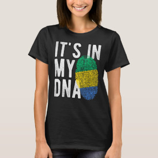 Grappig dat het in mijn DNA Gabon vlag Fingerprint T-shirt
