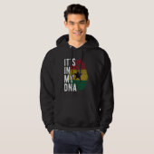 Grappig dat het in mijn DNA Ghana vlag Vingerafdru Hoodie (Voorkant volledig)