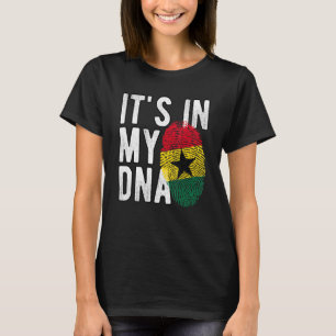 Grappig dat het in mijn DNA Ghana vlag Vingerafdru T-shirt
