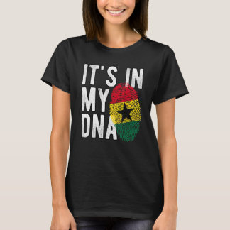 Grappig dat het in mijn DNA Ghana vlag Vingerafdru T-shirt