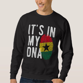 Grappig dat het in mijn DNA Ghana vlag Vingerafdru Trui