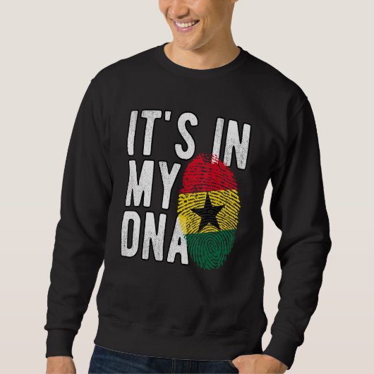 Grappig dat het in mijn DNA Ghana vlag Vingerafdru Trui (Voorkant)