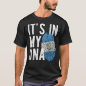 Grappig dat het in mijn DNA Guatemala vlag Fingerp T-shirt (Voorkant)