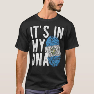 Grappig dat het in mijn DNA Guatemala vlag Fingerp T-shirt