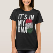 Grappig dat het in mijn DNA Hongarije vlag Fingerp T-shirt (Voorkant)