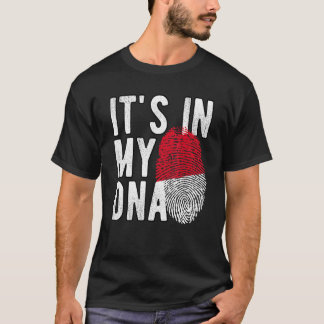 Grappig dat het in mijn DNA Indonesië vlag Vingera T-shirt