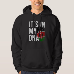 Grappig dat het in mijn DNA Kenya vlag Fingerprint Hoodie