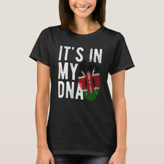 Grappig dat het in mijn DNA Kenya vlag Fingerprint T-shirt