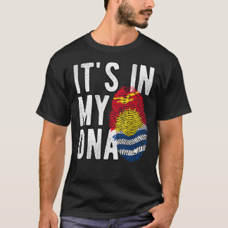 Grappig dat het in mijn DNA Kiribati vlag Fingerpr T-shirt
