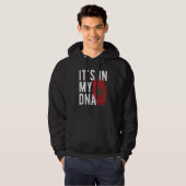 Grappig dat het in mijn DNA Marokko vlag Fingerpri Hoodie (Voorkant volledig)