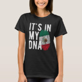 Grappig dat het in mijn DNA Mexico vlag Fingerprin T-shirt (Voorkant)