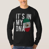 Grappig dat het in mijn DNA Mexico vlag Fingerprin T-shirt (Voorkant)