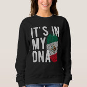 Grappig dat het in mijn DNA Mexico vlag Fingerprin Trui (Voorkant)