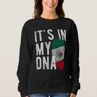 Grappig dat het in mijn DNA Mexico vlag Fingerprin Trui