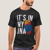 Grappig dat het in mijn DNA-Mongoliaanse vlag Fing T-shirt (Voorkant)