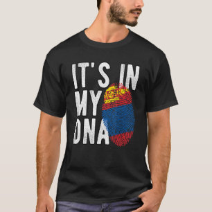 Grappig dat het in mijn DNA-Mongoliaanse vlag Fing T-shirt