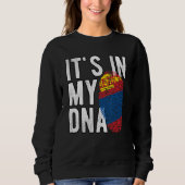 Grappig dat het in mijn DNA-Mongoliaanse vlag Fing Trui (Voorkant)