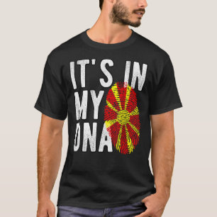 Grappig dat het in mijn DNA Noord-Macedonië vlag F T-shirt