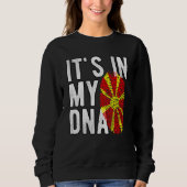 Grappig dat het in mijn DNA Noord-Macedonië vlag F Trui (Voorkant)