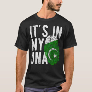 Grappig dat het in mijn DNA Pakistan vlag Fingerpr T-shirt