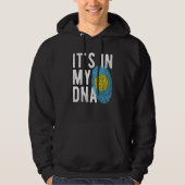Grappig dat het in mijn DNA Palau vlag Fingerprint Hoodie (Voorkant)