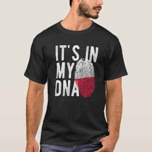 Grappig dat het in mijn DNA-Poolse vlag Fingerprin T-shirt