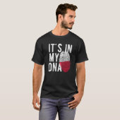 Grappig dat het in mijn DNA-Poolse vlag Fingerprin T-shirt (Voorkant volledig)