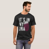 Grappig dat het in mijn DNA Qatar vlag Fingerprint T-shirt (Voorkant volledig)