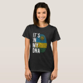 Grappig dat het in mijn DNA Rwanda vlag Vingerafdr T-shirt (Voorkant volledig)