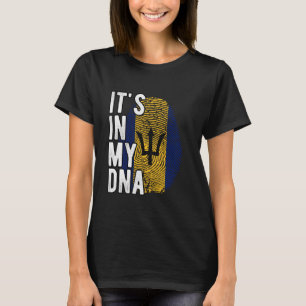Grappig dat het in mijn DNA zit Barbados vlag Ving T-shirt