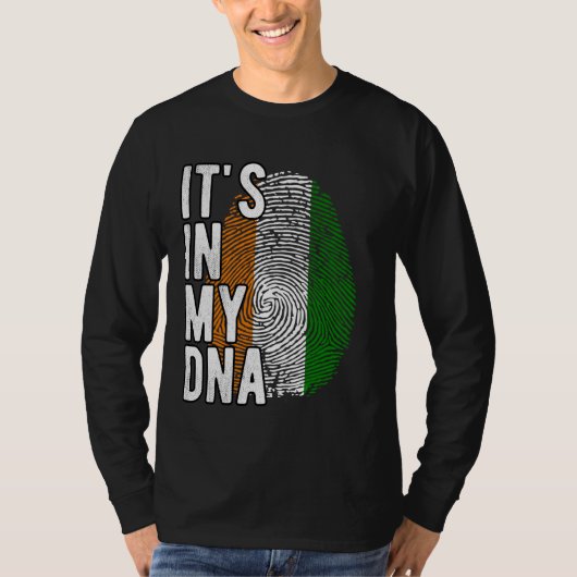 Grappig dat het in mijn DNA zit Cote d'Ivoire vlag T-shirt (Voorkant)