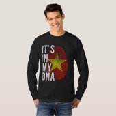 Grappig dat het in mijn DNA zit Vietnam vlag Vinge T-shirt (Voorkant volledig)