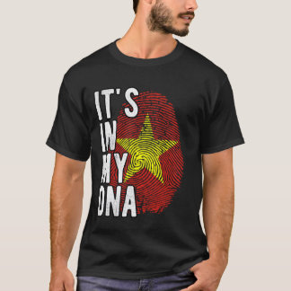 Grappig dat het in mijn DNA zit Vietnam vlag Vinge T-shirt
