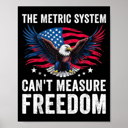 Grappig dat het metrieke systeem Dom Eagle US niet Poster (Voorkant)