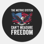 Grappig dat het metrieke systeem Dom Eagle US niet Ronde Sticker (Voorkant)