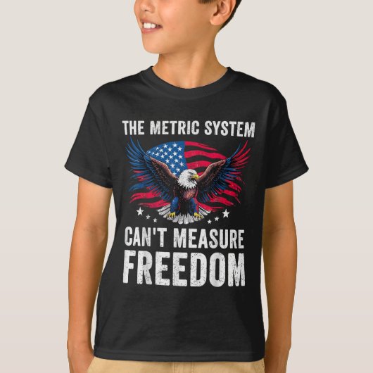 Grappig dat het metrieke systeem Dom Eagle US niet T-shirt (Voorkant)