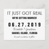 Grappig dat het net een echte bruiloft heeft, beha aankondigingskaart (Voorkant)